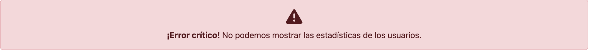 Aplicación con error